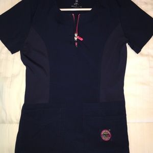 koi Lite™ Scrub top NAVY Blue  XS   LIKE NEW!